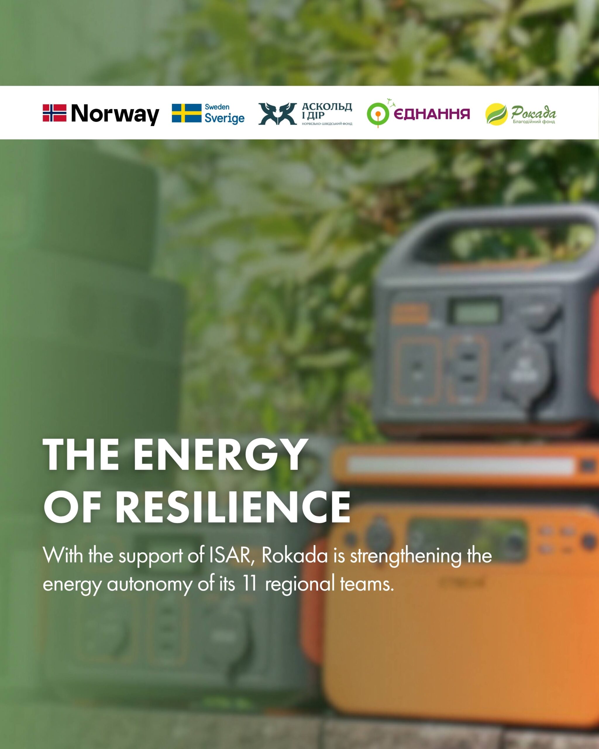 The energy of resilience: Rokada strengthens the energy autonomy of the foundation’s regional teams